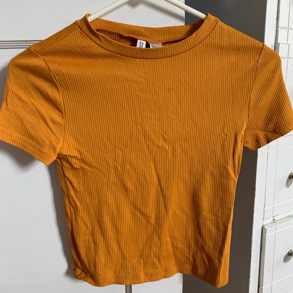 Yellow crop top